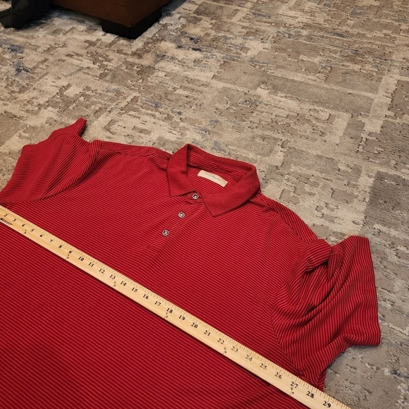 Tommy Bahama red semi-ribbed texture polo. - Picture 9 of 9